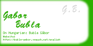 gabor bubla business card